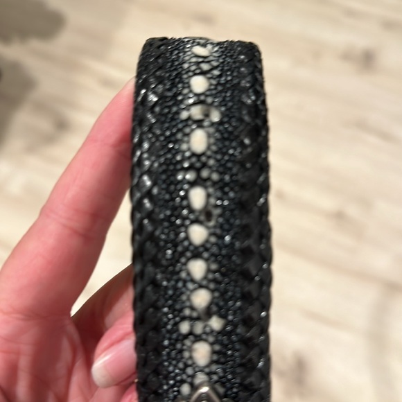 🎈Rhinestone-Leather Statement Belt w Beaded Design🎈 - Picture 2 of 5